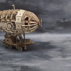 3D Wooden Puzzle Airship Model Kit for Adults - Building Brain Teaser