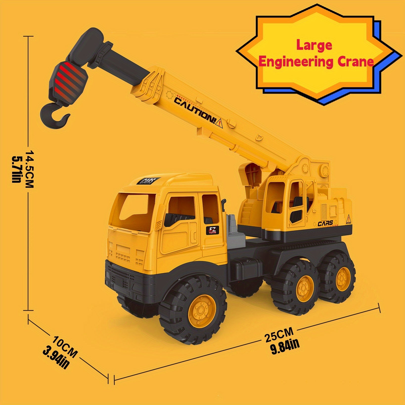 89cm Large Children's Engineering Crane Manual Operation Simulation Tool