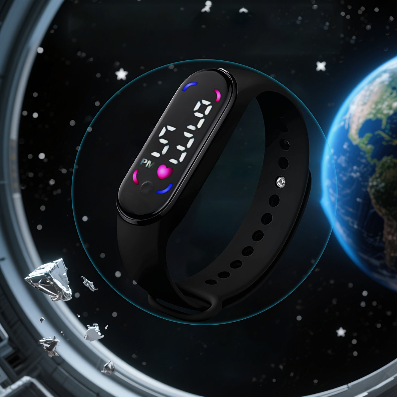 LED Night Light Digital Watch for Students