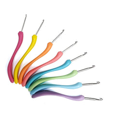 8pcs Soft Handle Crochet Needle Set for Beginners and Experienced Crocheters