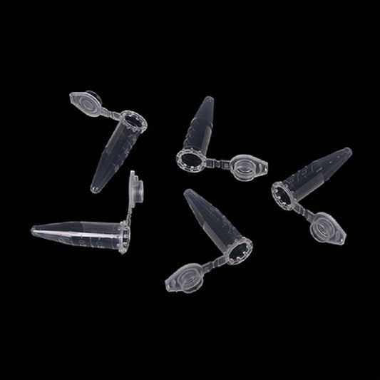 50pcs 0.5ml Clear Micro Plastic Test Tubes with Snap Caps