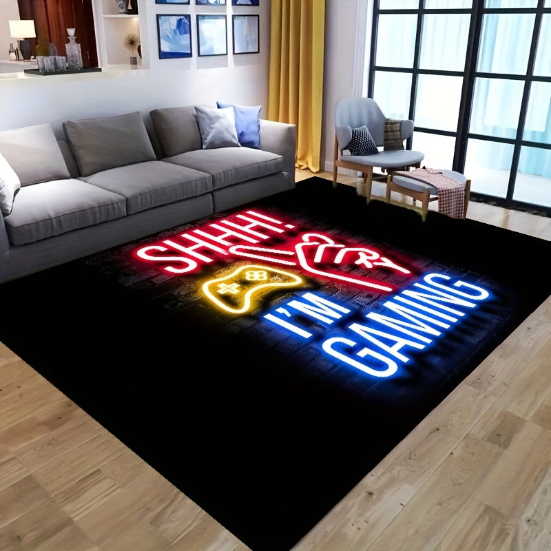 Large 3D Gaming Area Rug Machine Washable Gamepad Carpet Decoration