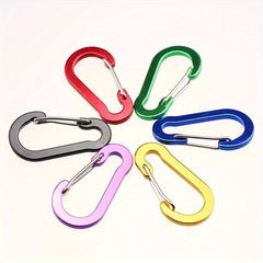 6pcs Aluminum Alloy S-shaped Quick Hanging Key Chain Backpack Buckle