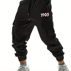 Comfy Stretch Cargo Pants with Drawstring Joggers for Men