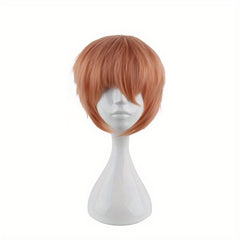 Brown Funky Dress Up Wig For Men Synthetic Fiber Wig For Costume Party Use