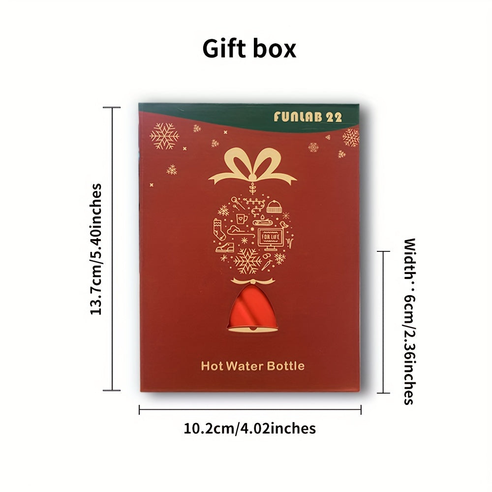 Christmas Hot Water Bottle Set - 1 Glove & 1 Sock Shaped Bag