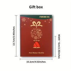 Christmas Hot Water Bottle Set - 1 Glove & 1 Sock Shaped Bag
