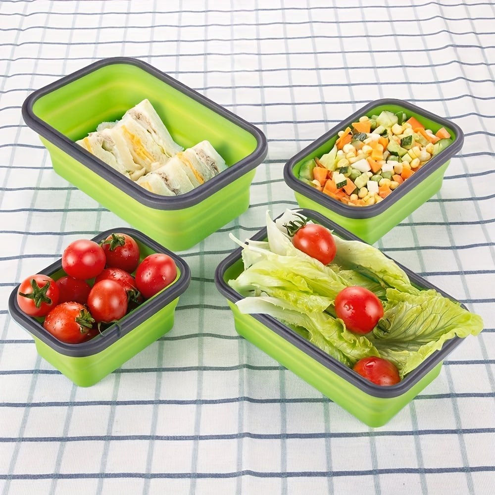 4pcs Collapsible Silicone Food Storage Containers Set of 4