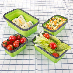4pcs Collapsible Silicone Food Storage Containers Set of 4