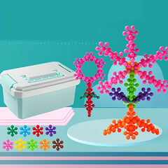 Plum Blossom Building Blocks 3D Snowflakes Puzzle Blocks