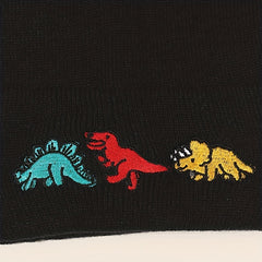 Dinosaur Embroidery Children's Knitted Hat Unisex Autumn Winter
