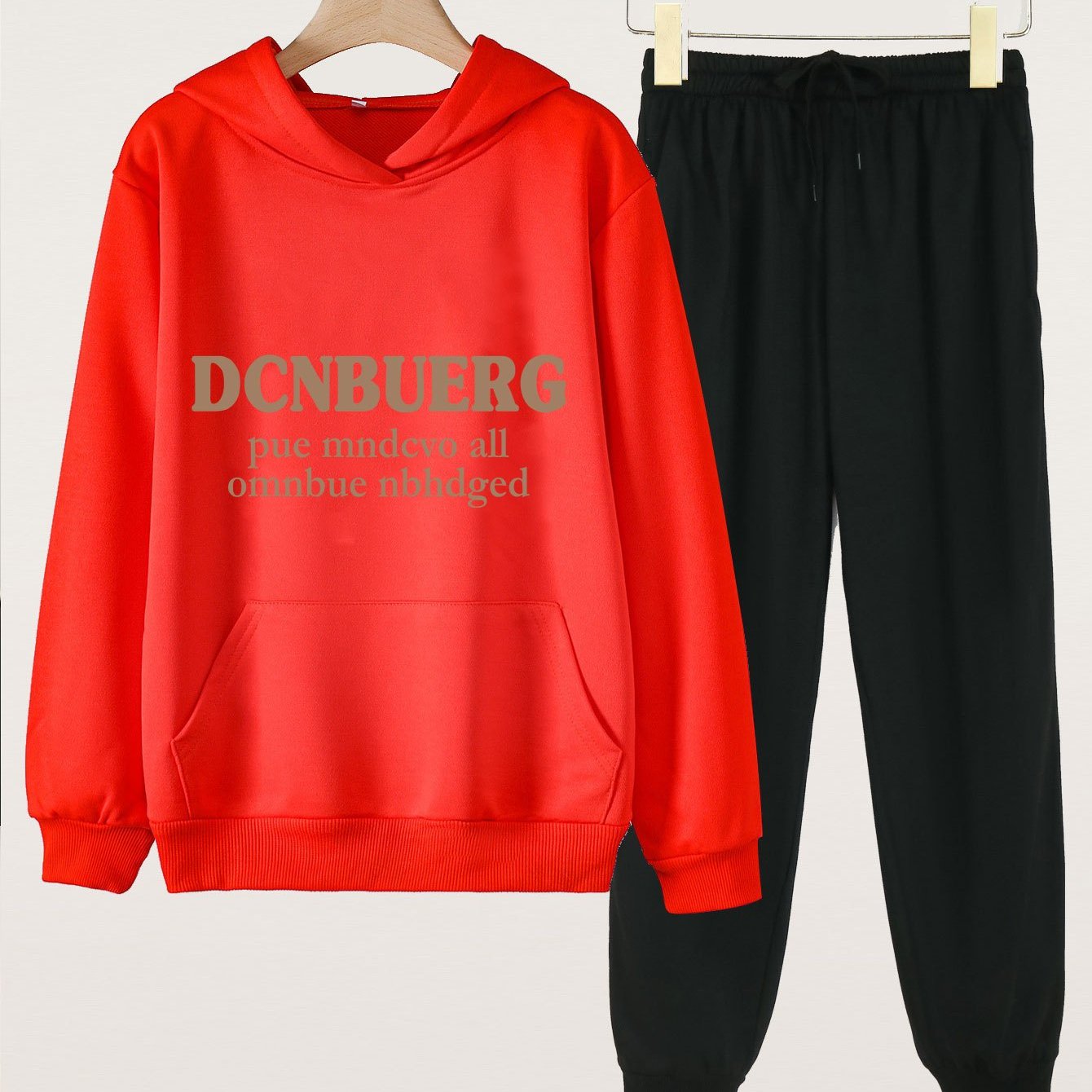 2pcs Long Sleeve Hoodies Jogger Pants Set for Girls