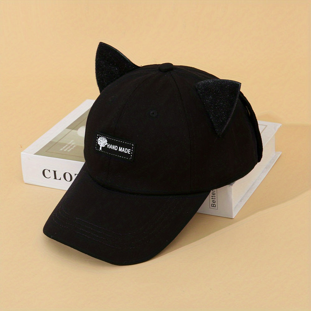 Vintage Flip Sunglasses Baseball Cap Aviator Cartoon Ear Sports Hat