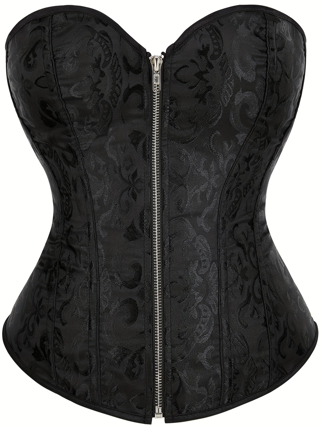 Floral Jacquard Underbust Corset Top