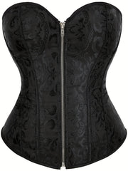 Floral Jacquard Underbust Corset Top
