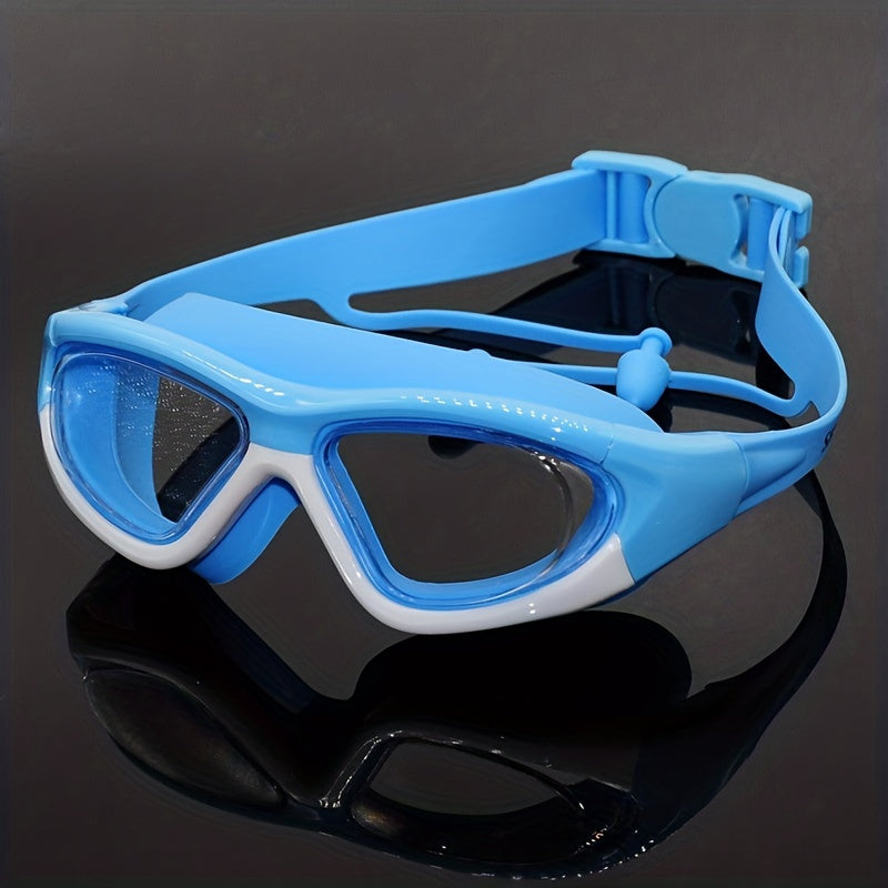 Girls' Large Frame Swim Goggles w/ Earplugs for Ages 3-12