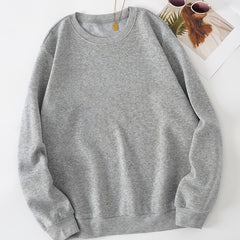 Oversized Crew Neck Long Sleeve Sweatshirt Women's Casual Basic Top