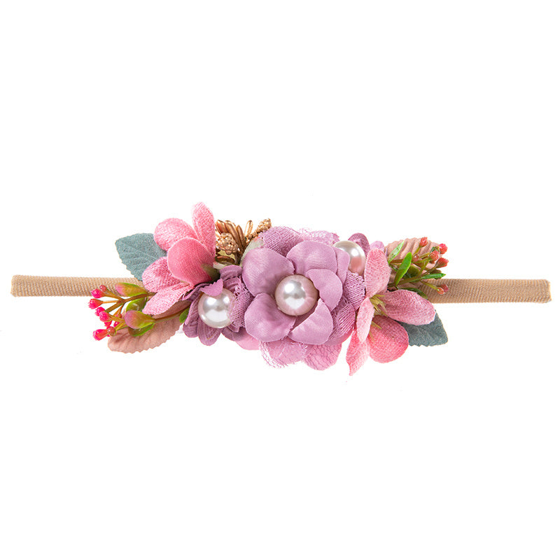 Lace Fabric Flower Children's Nylon Headband Gift For Kids