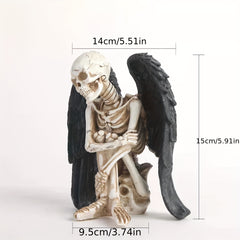 Resin Skeleton Angel Halloween Decor