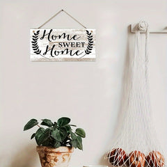Warm Wooden Wall Door Hanging Ornament Square Wood Sign Hanging Sign