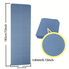 1pc Foldable Non-Slip Yoga Pilates Mat TPE Fitness Mat Men Women