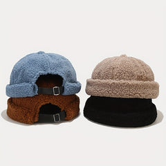Cashmere Warm Caps Adjustable Brimless Hat Windproof Hat