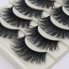 5 Pairs Colorful Mink False Eyelashes Set