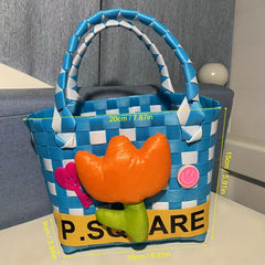Mini Children's Woven Bags Birthday Party Gift Storage Handbags Play House Toys
