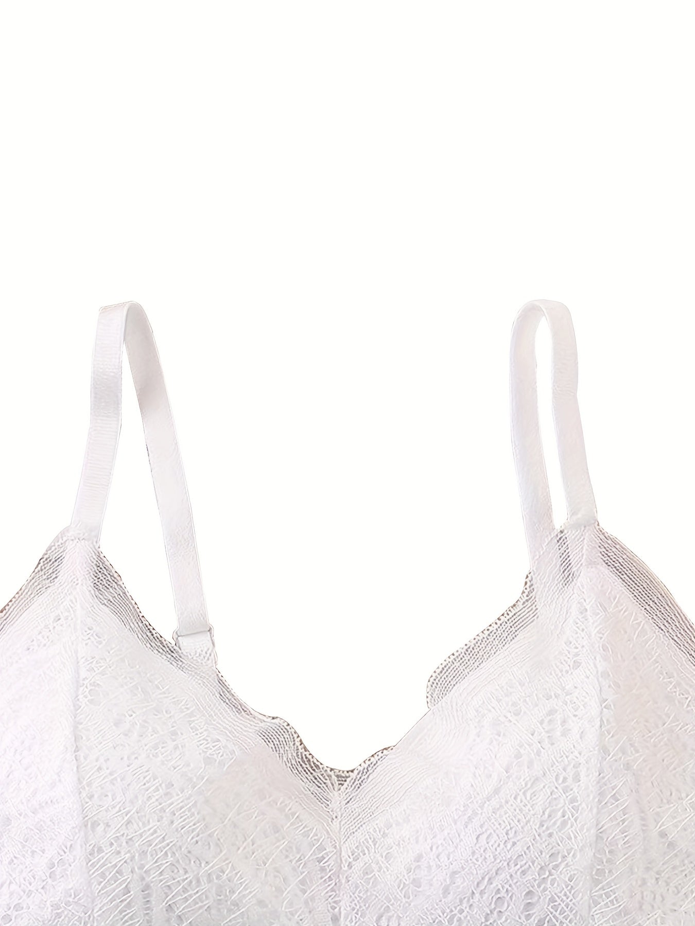 Girl's Lace Bra Solid Underwear No Steel Ring Adjustable Shoulder Strap Bralette