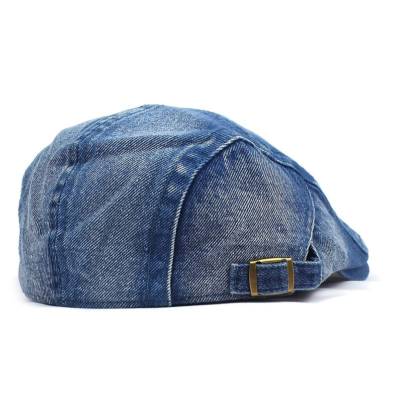 Vintage Denim Hat Cap with Embroidered Logo