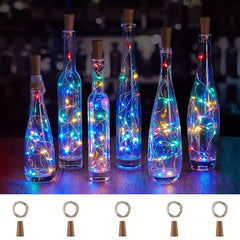 5pcs Wine Bottle Lights Cork 30 LED Colorful Fairy String Lights