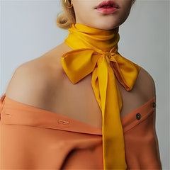 Silk Scarf Tie Bag Handle Hair Small Ribbon Headband Decorative Scarf