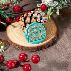 3D Embossed Fire Paint Brass Stamp Christmas Series Carved Snow Gift Bag Pattern