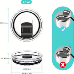 Spill Proof Tumbler Replacement Lids for 20oz and 30oz Cups