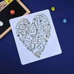 Heart Stencil Art Templates for DIY Crafts and Painting Projects