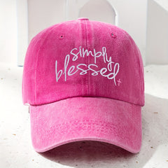 Blessed Embroidery Baseball Cap Distressed Dad Hat