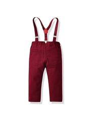 Baby Boys Gentleman Outfit Suspender Pants Wedding Birthday Party