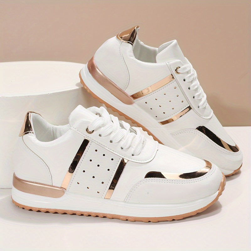Women's Breathable Sneakers Low Top Lace Up Shoes