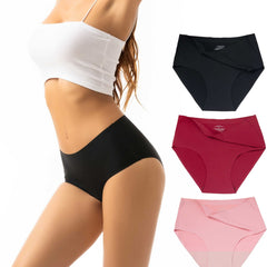 3 Pack Plus Size Seamless High Rise Briefs Set