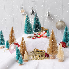 30 Mini Christmas Trees Bottle Brush Artificial Xmas Tree Holiday Decor