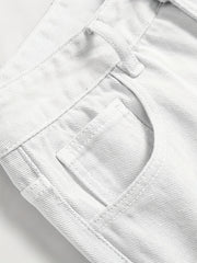 Men's Slim Fit Embroidery Jeans Street Style Denim Pants