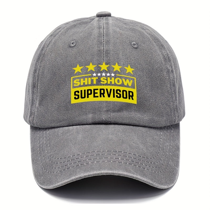 Washed Cotton Retro Letter Baseball Cap Outdoor Sports Adjustable Sunshade Hat