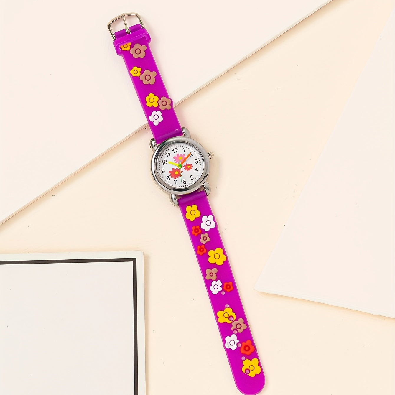 Girls Cartoon Flower Watch Silicone Band Holiday Birthday Gift