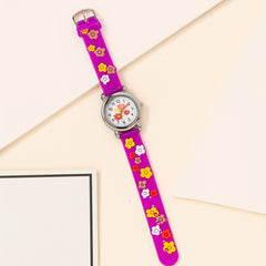 Girls Cartoon Flower Watch Silicone Band Holiday Birthday Gift
