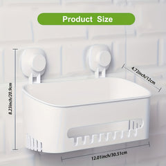 Suction Cup Shower Caddy No Drilling Removable Shower Shelf