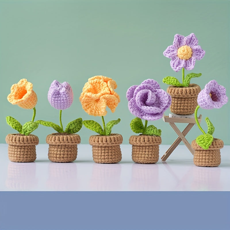 Crochet Plant Ornaments Kit with English Instructions