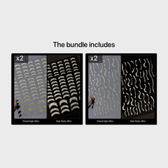 Glitter Golden French Nail Stickers Sparkly 3D Curve Stripe Nail Decals