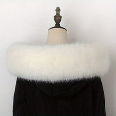 Faux Fur Collar Scarf Hood for Winter Coat
