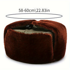 Men's Windproof Winter Trapper Hat with Ear Flaps - Warm Ski Hat
