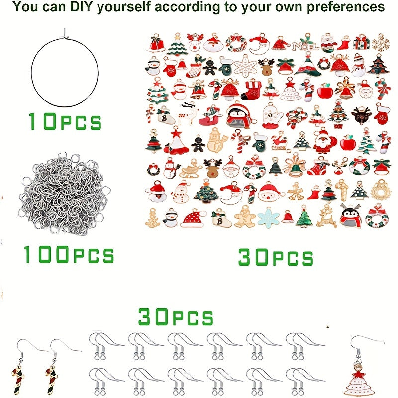170 Christmas Wine Glass Charms for Xmas DIY Making Jewelry Earring